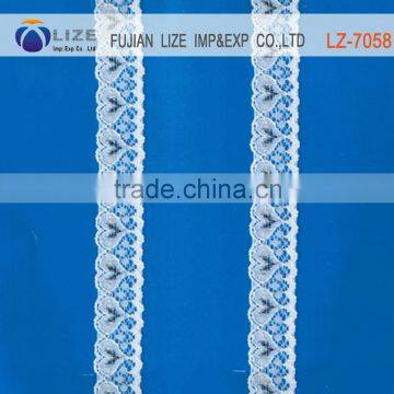 Wholesale mix color White adhesive lace trim