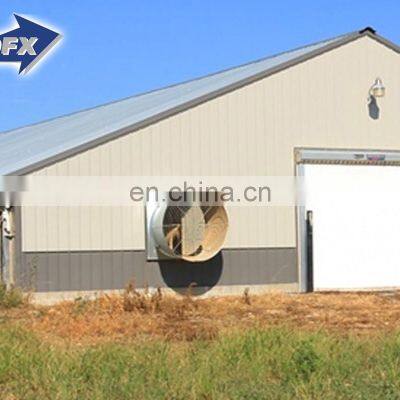 China steel structure broiler poultry farm chicken shed house in turn key design