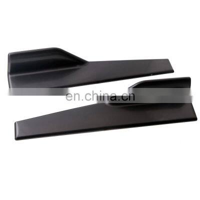2PCS Universal Classic Black Car Side Skirts Car Rocker Spiltters