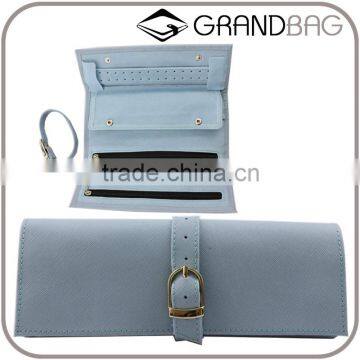 Wholesale High Quality Genuine Saffiano Leather Jewelry Bag Jewelry Pouch