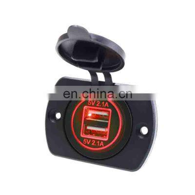 Auto and Motorcycle Car Charger Dual Aperture 4.2A With Single Hole Panel Dual USB Mobile Phone Car Charger photo-5