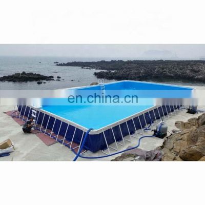 PVC Rectangle Steel Metal Frame Swimming Pool for Sale/inflatable water pool