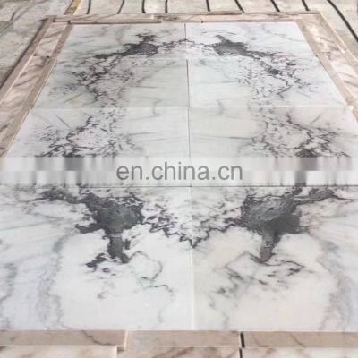 Polished Guangxi White Marble Flooring Tiles 800x800mm