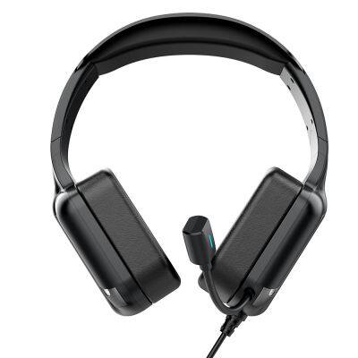 Custom Logo Glowing Stereo Headphones Computer Gaming Headset With Microphone