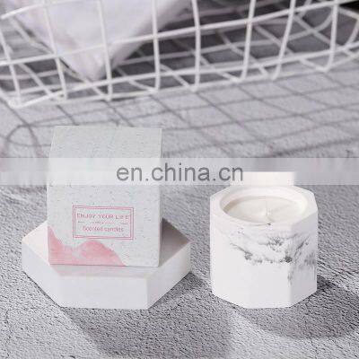 2022 Marbled Gypsum Jar Candle Smokeless Scented Candles Handmade Soy Wax Fragrance Essential Oil Aromatherapy Candle photo-4