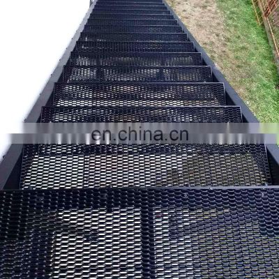 Galvanized steel stairs steps expanded metal mesh for residence