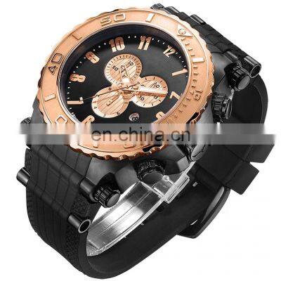 New product ideas 2019 wrist luxury brand waterproof chronograph custom big dial watches men sport