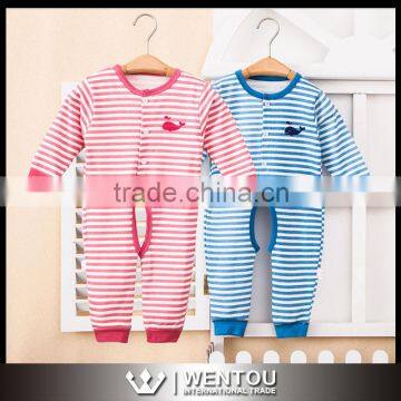 Spring Long-sleeved Baby Stripe Romper