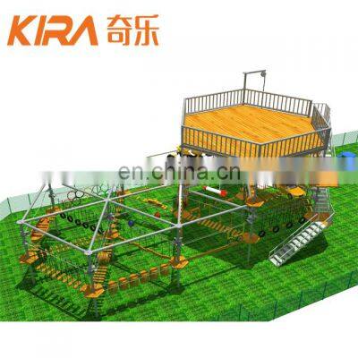 Challenge Obstacle High Rope Course Playground Equipment Climbing Outdoor Rope Course Adventure