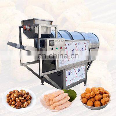 Bursting Boba Flavoured Popcorn Rotary Mix Nut Peanut Star Anise Machine Double Drum Mixer Tumbler For Flavor Seasoning