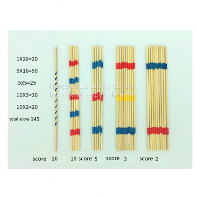Wooden Pick Up Sticks Wooden Boxed Instructions Traditional Bamboo Mikado photo-3