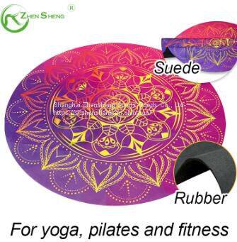 Circular Suede Rubber Multifunction Exercise Fitness Pilates Yoga Mat photo-3