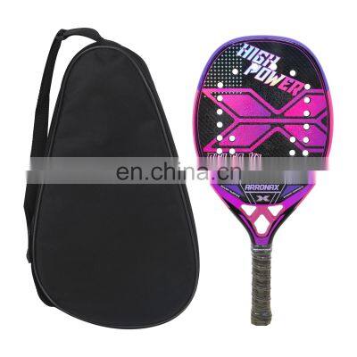 Arronax 3K Full Carbon Fiber Rough Surface Beach Tennis Racket with Cover Bag Presente in Stock for Men Women