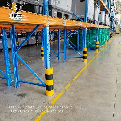 Advanced polymer rack leg protectors Protect warehouse racking legs from impact and scrape damage