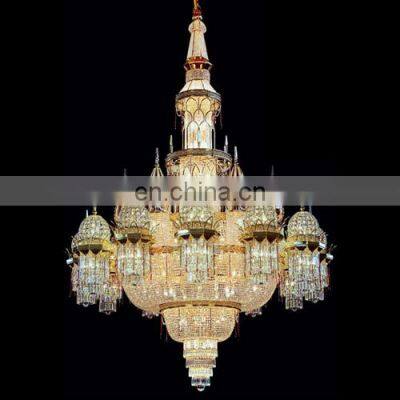 Moroccan lighting Islamic crystal chandelier decoration gold mosque chandelier lighting