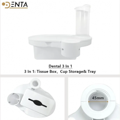 Tissue Box Cup Storage Tray 3 In 1 Dental Chair unit Parts Instrument Dentistry Holder with Paper Clinic accessories tool