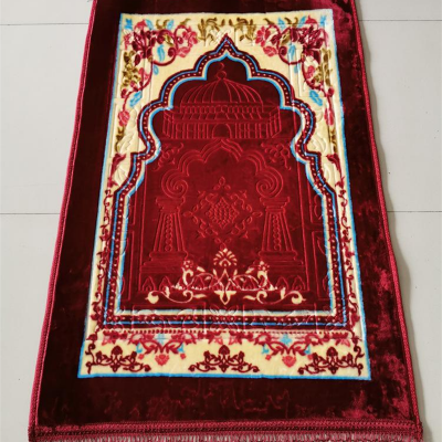 Black Muslim Prayer Mat WIth Tasbihn Gift Box Islamic Gift Set Romadan GIft