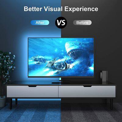 5050 RGB LED Strip Light TV Backlight Sync to Screen HD MI TV Backlights LED TV Lights With App Control photo-5