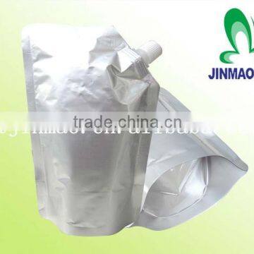 Aluminum foil plastic stand up pouch with spout