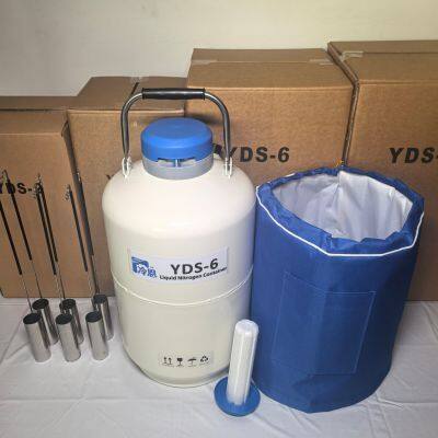 Liquid Nitrogen Tank of Cryopreservation Animal Semen Apply to Agriculture Husbandry 6L