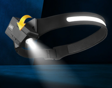 BSG-260 Motion Sensor LED Headlamp USB-C Rechargeable, 350 Lumen, IPX4 Waterproof, 5 Light Modes for Running/Camping
