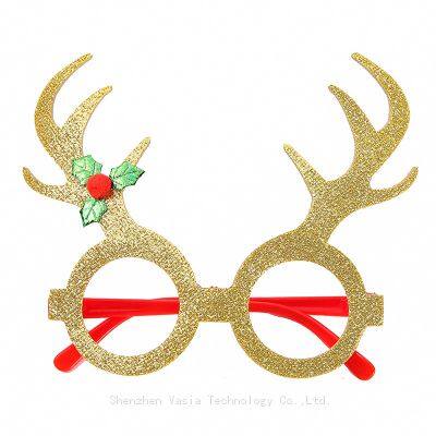 12-Pack Christmas Glitter Party Glasses Frames for Holiday Decor and Christmas Party Favors photo-3