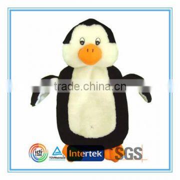 Plush penguin shape hotwater bottle cover