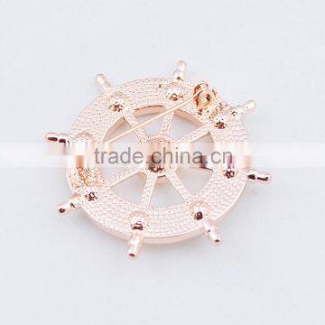 Fashion Jewelry Brooch Vintage Ship Wheel Brooch The Leader Personality Brooch photo-2