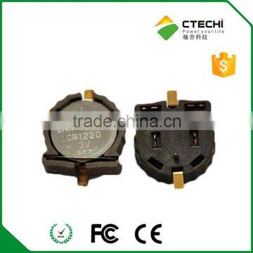 Button Battery Holder for CR1220 3V Lithium Battery