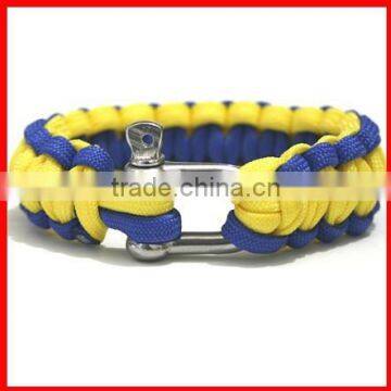 Fashion Wholesale Paracord Bracelet Gold Clasp With Black and Red Rope photo-2