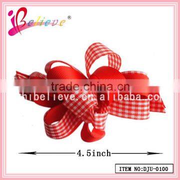 Korker ribbon flower adult hair bow with alligator clip,wholesale pull bows