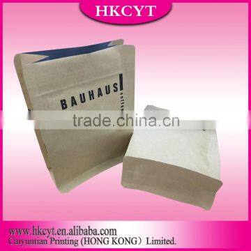 High quality flat bottom aluminum foil tea kraft paper bag