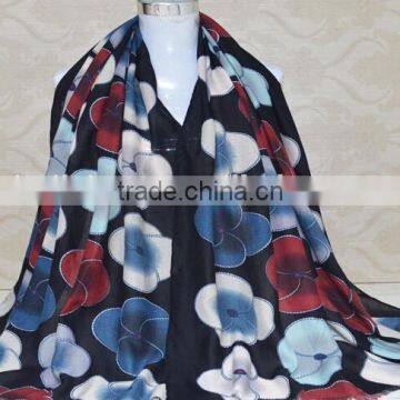 Manufacturer Wholesale Fringed Viscose Flower Printed Fall Fashion Woman Scarf