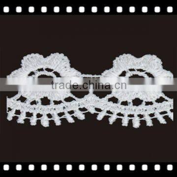 100% cotton white color guipure lace for women