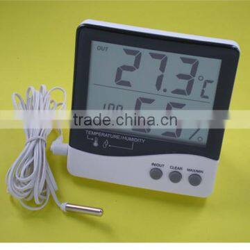 Digital room thermometer with Hygrometer with clock