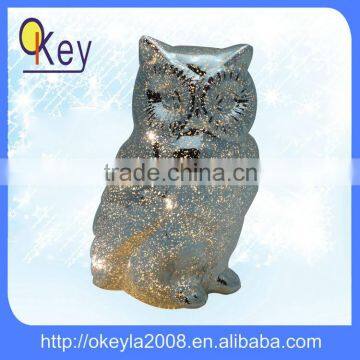 Indoor LED animal Mercury Glass owl ornaments light