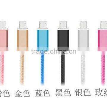 Made in Shenzhen Gift box package multi color 3ft nylon double usb cable