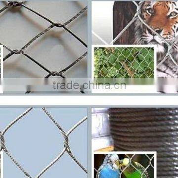 ss animal enclosure rope mesh/stainless steel wire rope mesh net