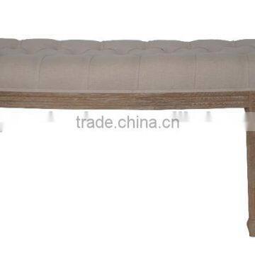 Demi lune fabric bedroom bench