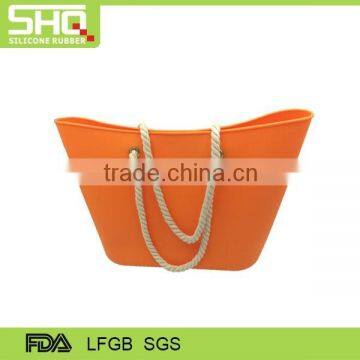 Eco-friendly silicone rubber lady beach bag