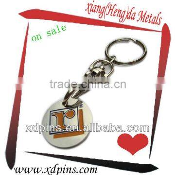 custom metal iron enamel coin key ring