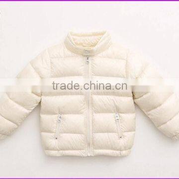 2015 waterproof down feather jacket for kids