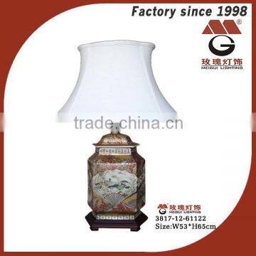 China vintage lamp with linen shade