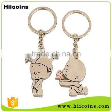 China Factory Wholesale Custom Metal Romantic Lovers Keychain