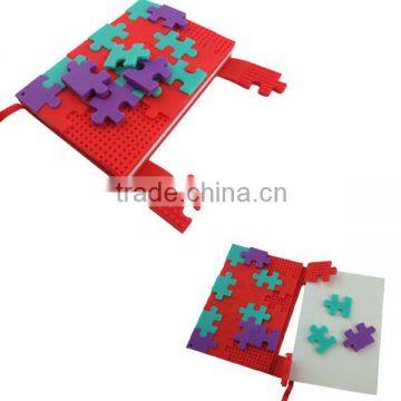 Silicone Puzzle Notepad,Gummy Notebook Cover,Blocks Silicone Notepad