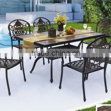 2016 Durable Easy Installation Cast Aluminum Dining Set Outdoor Garden Furniture