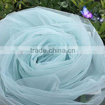 100% 20D nylon semidull square net warp knitted grey fabric