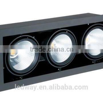 3*25W LEDWAY LED indoor Three-head wide trim Grille spot lamp without Decoration Plat IP20