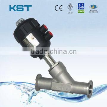 Clamp Pneumatic Angle Piston Valve, Pneumatic Angle Seat Valve