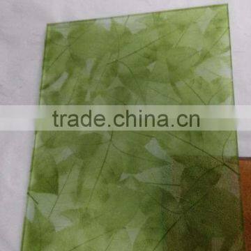 colored silk laminated glass pieces